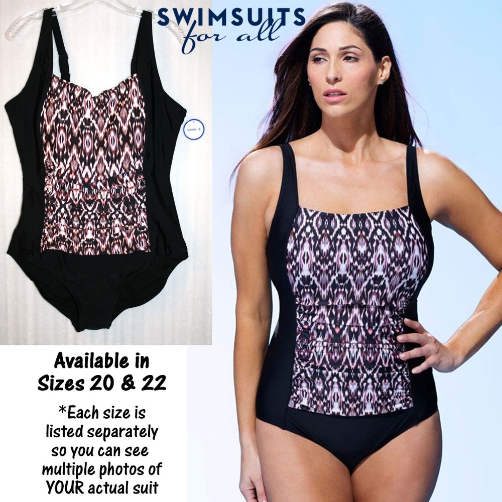 NWT in Package Square-Neck Swimsuit Neutral Aztec